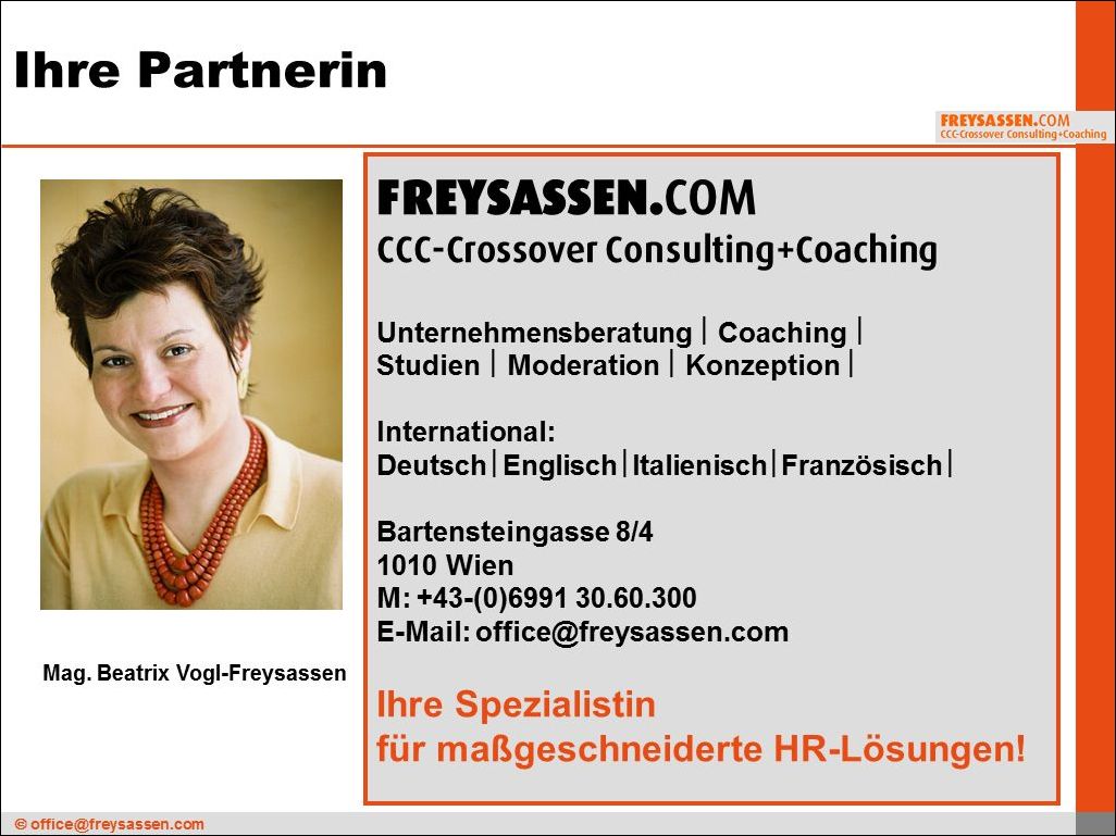 Welcome to FREYSASSEN.COM CCC-Crossover Consulting+Coaching,Vienna/Austria 1010 Wien/AUSTRIA